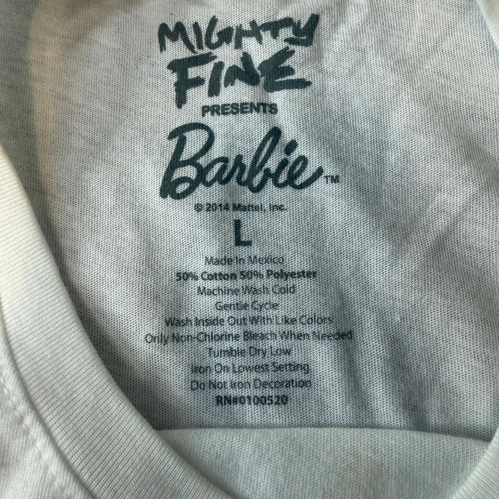 Barbie tank cutoff gold white sz large chain fashion y2k vintage‎ pop retro